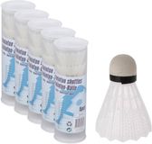 Eddy Toys Edco Eindhoven Bv Witte Badminton shuttles - 25x stuks - kunststof - 7 cm