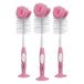 Dr. Brown's Herbruikbare spons babyfles reinigingsborstelset met zuignap standaard, scrubber en tepelreiniger, roze, 3 stuks