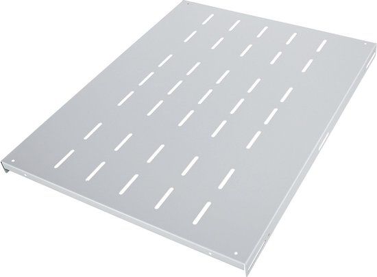 Intellinet 712255 19" Fixed Shelf, 1U, 700mm Depth, Max 100kg, Grey