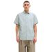 JACK&JONES JJCHAD OXFORD STRIPE SHIRT SS Homme Chemise Manches Courtes L Coton Granite Green