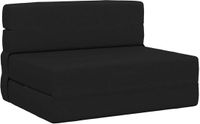 vidaXL Vouwbare Sofa Bed Zwart Stof 70 x 72 x 60 cm