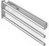 Emuca Handdoekenrek verlengbaar, 3 armen, 440 mm, Aluminium, Mat geanodiseerd