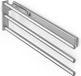 Emuca Handdoekenrek verlengbaar, 3 armen, 440 mm, Aluminium, Mat geanodiseerd