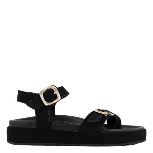 Graceland suède sandalen zwart