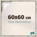 yd, Cadre photo 60x60 cm Blanc Vintage - Cadre pour toile - MDF Lyon