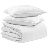 vidaXL Dekbed set met kussen 3 st wit donsveer