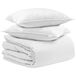 vidaXL Dekbed set met kussen 3 st wit donsveer