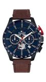 Tommy Hilfiger Chronograaf Kwartshorloge Bruin Met Bruine Leren Band - 1792268