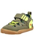 Qnuffs Sandalen 'Lerche' olijfgroen / smaragd / neongroen