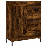 vidaXL Dressoir, bewerkt hout, gerookt eikenkleurig, 69,5x34x90 cm