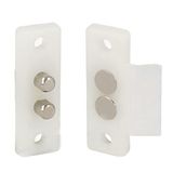 Amig Deurdoorvoerconnector met 2 aansluitingen, model 2P - Maximale stroomsterkte: 2A - 48 x 16 mm - Wit nylon