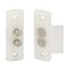 Amig Deurdoorvoerconnector met 2 aansluitingen, model 2P - Maximale stroomsterkte: 2A - 48 x 16 mm - Wit nylon