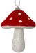 Kaemingk Boule de Noël Champignon rouge blanc 4 pièces 9,5 cm