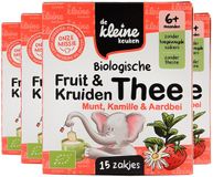 De Kleine Keuken Bio Thee 6+m Munt Kamille Aardbei 4x 19,5 gr