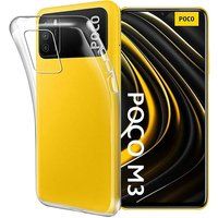 Phonillico® Case voor Xiaomi Poco M3 - Siliconengel TPU Transparant Zacht Ultradun