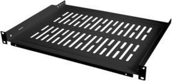 LogiLink 19" vaste legbord, 1HE, 350 mm, zwart