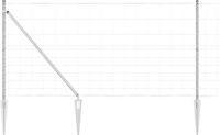 vidaXL - Gelast Draadhek met Spikes - 50 x 1,2 m - Gegalvaniseerd Staal - Zilver