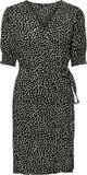 Pieces Jurk Pctala 2/4 Wrap Dress Noos Bc 17133694 Black/dot Dames Maat - S