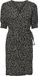 Pieces Jurk Pctala 2/4 Wrap Dress Noos Bc 17133694 Black/dot Dames Maat - S