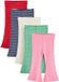 Next - Meisjes - Set van 5 geribbelde leggings met uitlopende pijpen - Crème