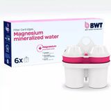 BWT Magnesium Mineralized Water 6 stuk | Filterpatroon voor Waterfilterkan | Vermindert kalk | Verbetert smaak | Tegen chloor & metalen | 120L per filter | Vervanging elke 4 weken | Geschikt voor alle BWT kannen