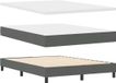 vidaXL Boxspringbed met hoofdeinde, donkergrijs, 200 x 140 cm, stof