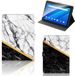 B2Ctelecom Lenovo Tab E10 Book Case Marmer Wit Zwart