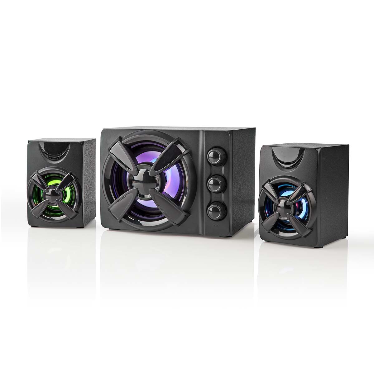 Nedis GSPR31021BK - 2-weg PC Speaker - Zwart - Bedraad