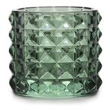 Amelia Home Theelichthouder van glas Malaga flessengroen 7x6,5 cm