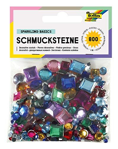 Folia 1240 - Sierstenen Sparkling Basics - 800 stuks - Rond en Hoekig