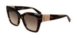 Longchamp LO762S Groen Gestreept Rechthoekig Acetaat Vrouwen Zonnebril 52mm