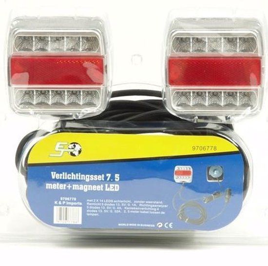 Huismerk E. Soer B.V. Verlichtingsset LED + magneet 7,5 meter kabel