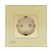 Enkele PNI Enkele ingebouwde contactdoos WP101G met glazen frame, goudgouden kleur, 16A 3000W