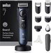 Braun BeardTrimmer 7 BT7540 Baardtrimmer - 40 Lengtestanden - Nat en Droog - Zwart/Blauw