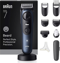 Braun BeardTrimmer 7 BT7540 Baardtrimmer - 40 Lengtestanden - Nat en Droog - Zwart/Blauw