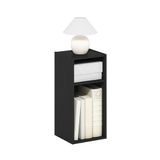 Furinno Fulda 2-laags ruimtebesparende opbergplank, boekenkast, 25 cm breed, zwart hout