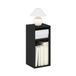 Furinno Fulda 2-laags ruimtebesparende opbergplank, boekenkast, 25 cm breed, zwart hout