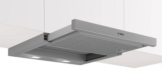 Bosch DFM064W55 - Serie 2 - Afzuigkap - Vlakscherm - 60 cm - 68 dB - Metallic silver - Led verlichting