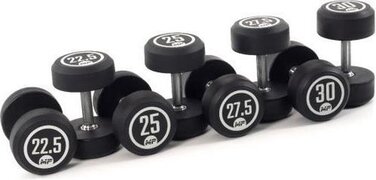 Muscle Power Ronde Rubber Dumbbell Set - 8 x 22,5-30 kg