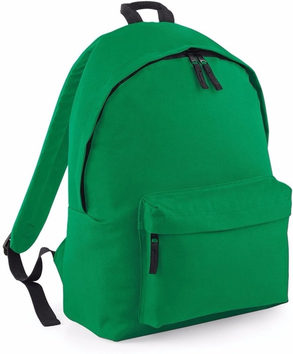 Bagbase Hippe rugtas met voorvak groen 18 liter - rugzak