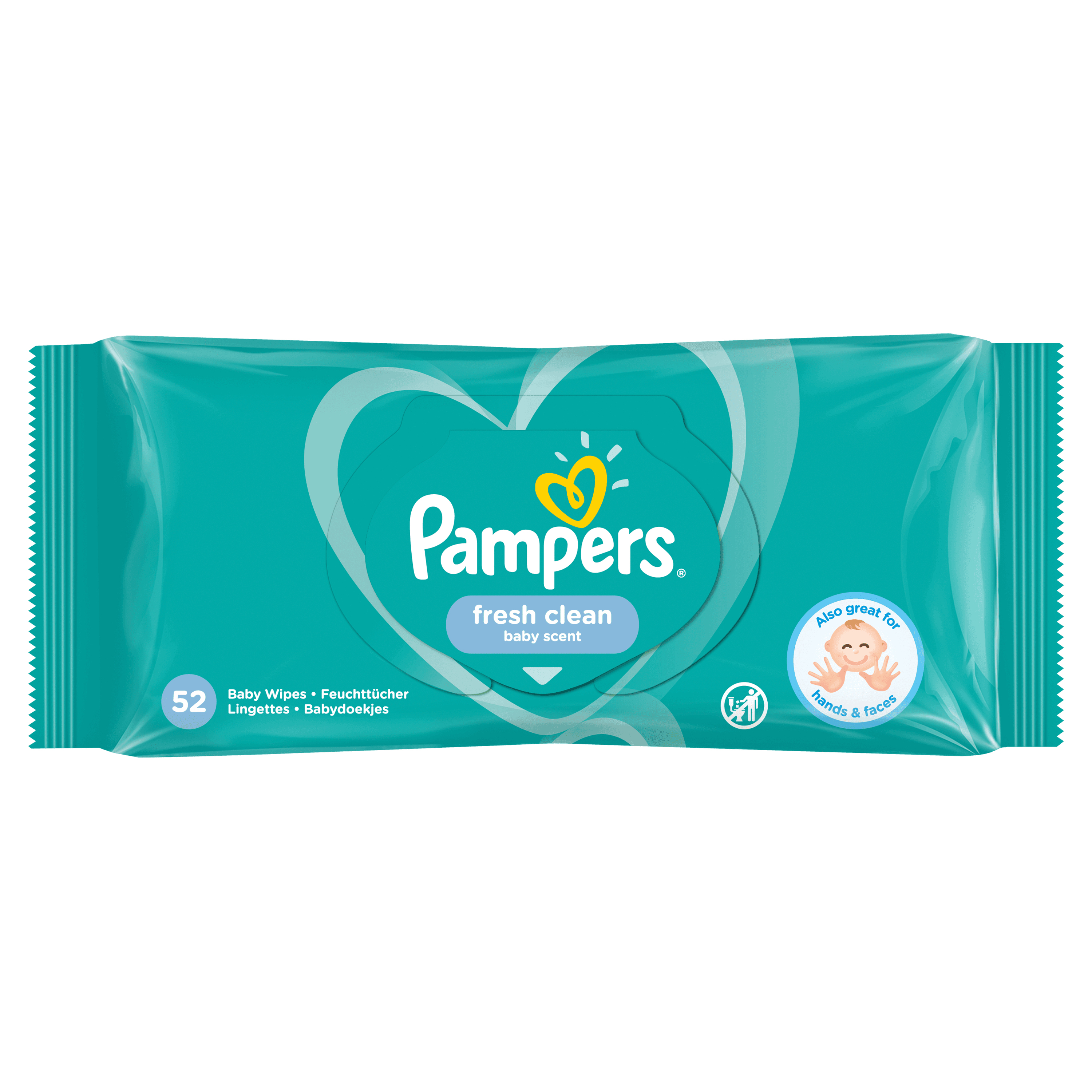 Pampers Fresh Clean  Fresh Clean Babydoekjes 1 Verpakking = 52 Doekjes