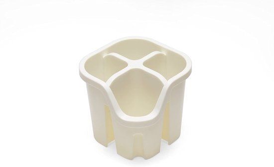 Addis Bestekmand - 4 Vakken - Linnen Crème - Kunststof