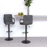 Maison Exclusive - Lot de 2 tabourets de bar en velours gris foncé