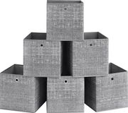 Merkloos SONGMICS Opbergdozen, set van 6, grijs, 33 x 33 x 33 cm