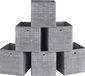 Merkloos SONGMICS Opbergdozen, set van 6, grijs, 33 x 33 x 33 cm