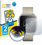 BROTECT - Screenprotector voor Pebble Time Steel - Folie Beschermfolie transparant volledig dekking - 2 Stuks