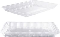 Matana – 6 Rechthoekige Dienbladen, 32x24cm – Hard Plastic, Transparant
