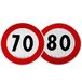 4R Quattroerre.it Snelheidsbegrenzingsteken 70 en 80 km/u, EU-goedgekeurd