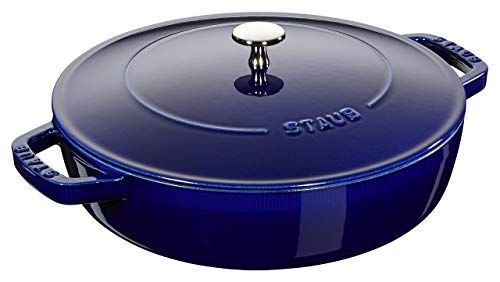 Staub Braadpan met chistera - 24 cm - Donkerblauw