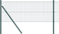 vidaXL Gelast draadhek met grondbevestiging 10 x 0,6 m groen mesh